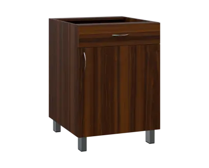 SS - 6DZ spodní skříňka, 1-dveřová, 1-zásuvková, pravá, 870x600x600, ořech královský