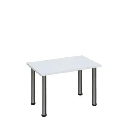 G-43 Konferenční stolek 800 x 500 mm, deska 25 mm, bílá / nohy chrom