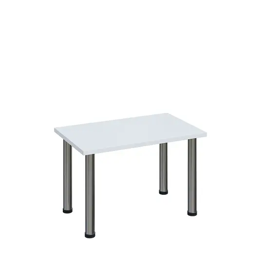 G-43 Konferenční stolek 800 x 500 mm, deska 25 mm, bílá / nohy chrom