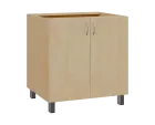 SS - 8D spodní skříňka, 2-dveřová, 870x800x600, bříza světlá