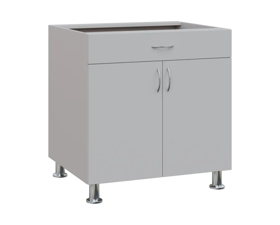 SS - 8DZ spodní skříňka, 2-dveřová, 1-zásuvková, 870x800x600, šedá