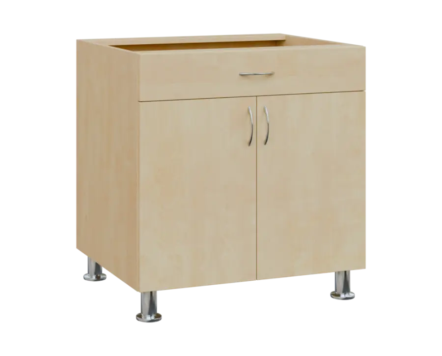 SS - 8DZ spodní skříňka, 2-dveřová, 1-zásuvková, 870x800x600, bříza světlá