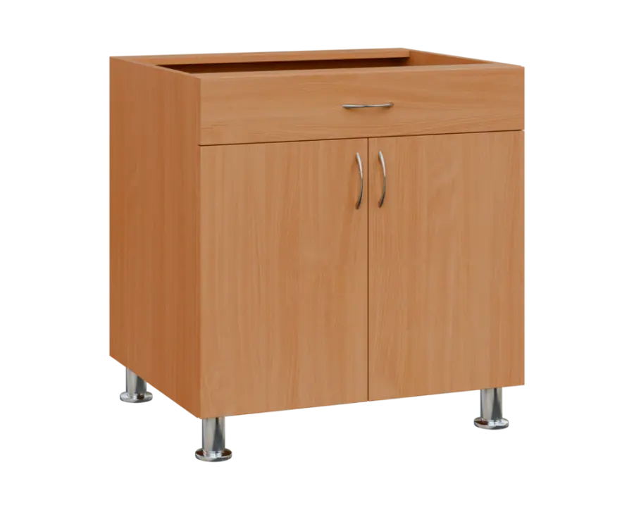 SS - 8DZ spodní skříňka, 2-dveřová, 1-zásuvková, 870x800x600, buk royal