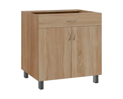 SS - 8DZ spodní skříňka, 2-dveřová, 1-zásuvková, 870x800x600, dub bardolino