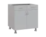 SS - 8DZ2 spodní skříňka, 2-dveřová, 2-zásuvková, 870x800x600, šedá