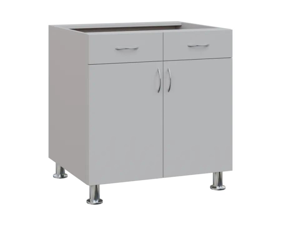 SS - 8DZ2 spodní skříňka, 2-dveřová, 2-zásuvková, 870x800x600, šedá