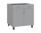 SS - 8DZ2 spodní skříňka, 2-dveřová, 2-zásuvková, 870x800x600, šedá