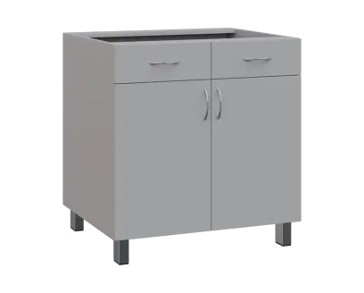 SS - 8DZ2 spodní skříňka, 2-dveřová, 2-zásuvková, 870x800x600, šedá