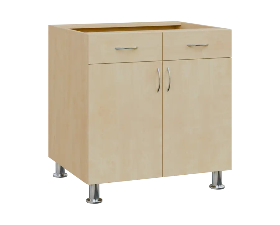 SS - 8DZ2 spodní skříňka, 2-dveřová, 2-zásuvková, 870x800x600, bříza světlá
