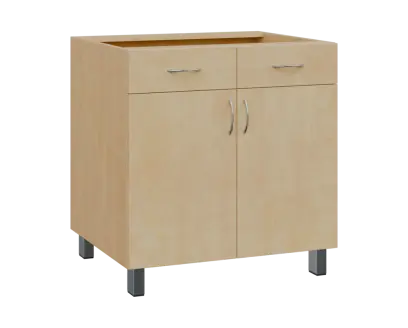 SS - 8DZ2 spodní skříňka, 2-dveřová, 2-zásuvková, 870x800x600, bříza světlá
