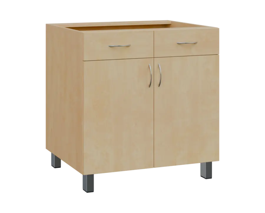 SS - 8DZ2 spodní skříňka, 2-dveřová, 2-zásuvková, 870x800x600, bříza světlá
