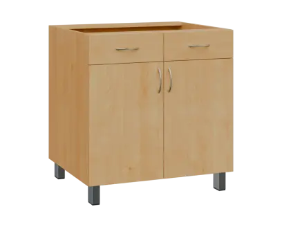SS - 8DZ2 spodní skříňka, 2-dveřová, 2-zásuvková, 870x800x600, javor horský