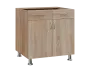 SS - 8DZ2 spodní skříňka, 2-dveřová, 2-zásuvková, 870x800x600, dub bardolino