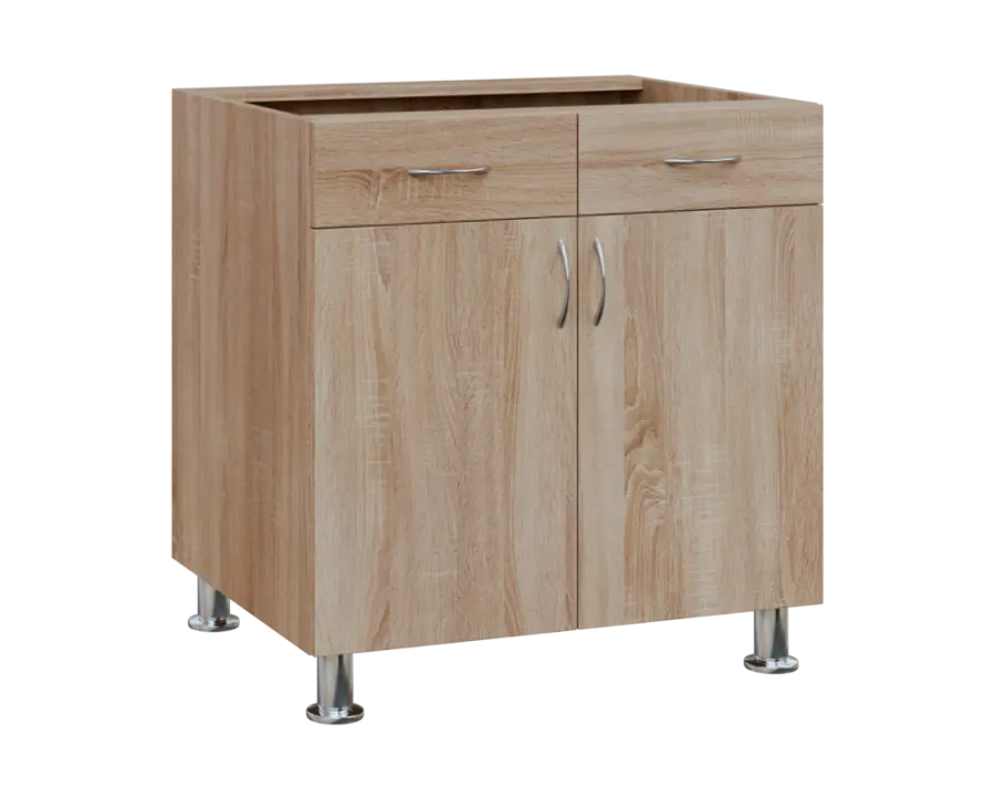 SS - 8DZ2 spodní skříňka, 2-dveřová, 2-zásuvková, 870x800x600, dub bardolino