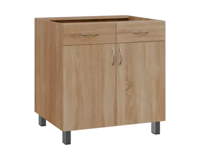 SS - 8DZ2 spodní skříňka, 2-dveřová, 2-zásuvková, 870x800x600, dub bardolino