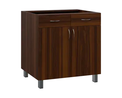 SS - 8DZ2 spodní skříňka, 2-dveřová, 2-zásuvková, 870x800x600, ořech královský