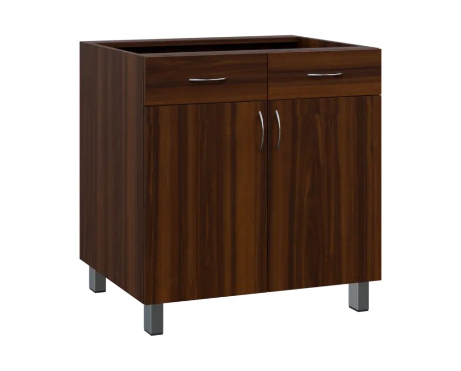 SS - 8DZ2 spodní skříňka, 2-dveřová, 2-zásuvková, 870x800x600, ořech královský