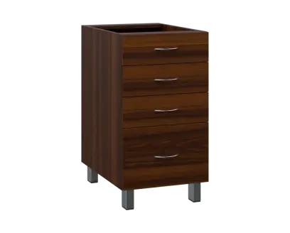 SS - 45Z41 spodní skříňka, 4-zásuvková, 870x450x600, ořech královský