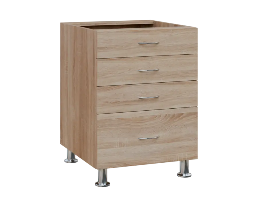 SS - 6Z41 spodní skříňka, 4-zásuvková, 870x600x600, dub bardolino