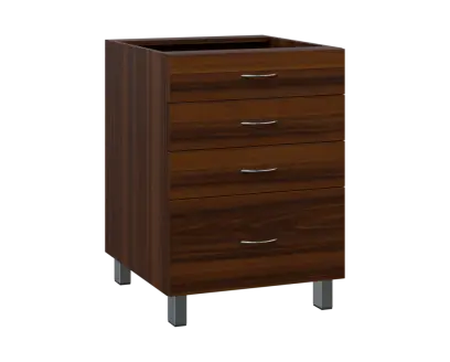 SS - 6Z41 spodní skříňka, 4-zásuvková, 870x600x600, ořech královský