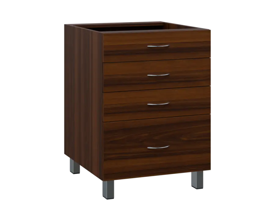 SS - 6Z41 spodní skříňka, 4-zásuvková, 870x600x600, ořech královský