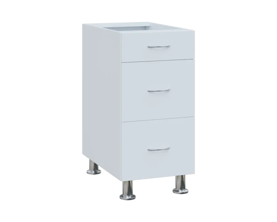 SS - 4Z33 spodní skříňka, 3-zásuvková, 870x400x600, bílá