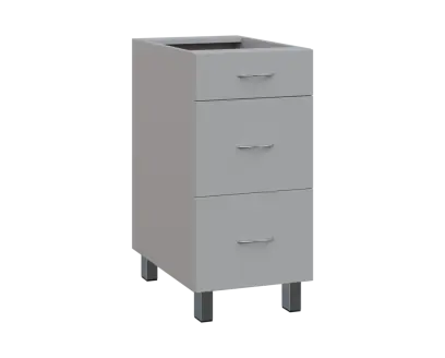 SS - 4Z33 spodní skříňka, 3-zásuvková, 870x400x600, šedá