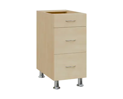 SS - 4Z33 spodní skříňka, 3-zásuvková, 870x400x600, bříza světlá