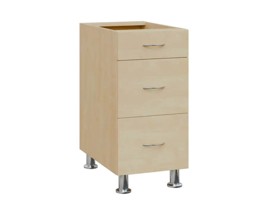 SS - 4Z33 spodní skříňka, 3-zásuvková, 870x400x600, bříza světlá
