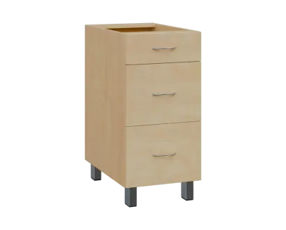 SS - 4Z33 spodní skříňka, 3-zásuvková, 870x400x600, bříza světlá