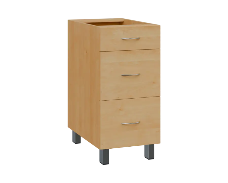 SS - 4Z33 spodní skříňka, 3-zásuvková, 870x400x600, javor horský