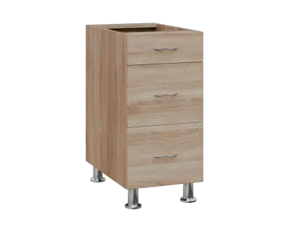 SS - 4Z33 spodní skříňka, 3-zásuvková, 870x400x600, dub bardolino