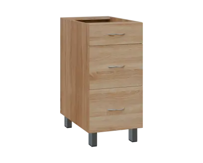 SS - 4Z33 spodní skříňka, 3-zásuvková, 870x400x600, dub bardolino