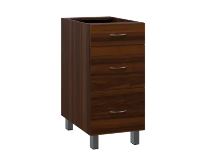 SS - 4Z33 spodní skříňka, 3-zásuvková, 870x400x600, ořech královský