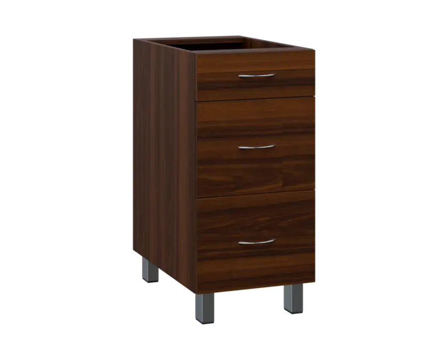 SS - 4Z33 spodní skříňka, 3-zásuvková, 870x400x600, ořech královský