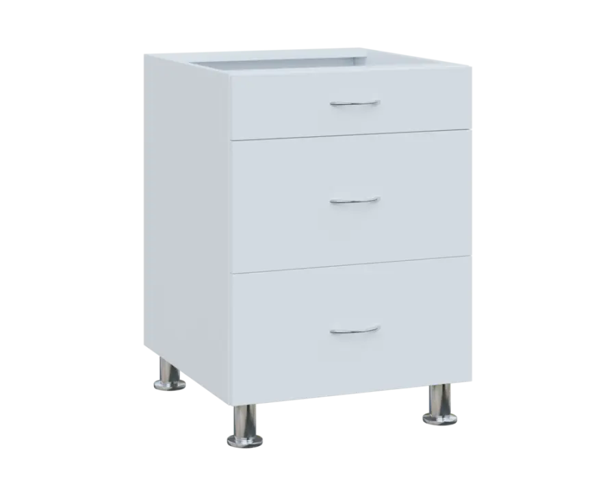 SS - 6Z33 spodní skříňka, 3-zásuvková, 870x600x600, bílá