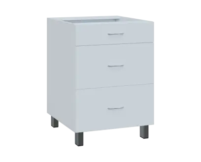 SS - 6Z33 spodní skříňka, 3-zásuvková, 870x600x600, bílá