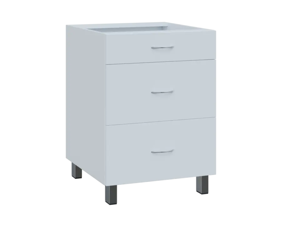 SS - 6Z33 spodní skříňka, 3-zásuvková, 870x600x600, bílá