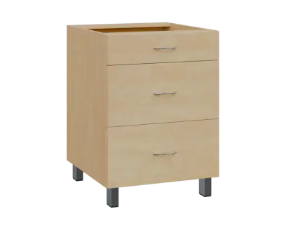 SS - 6Z33 spodní skříňka, 3-zásuvková, 870x600x600, bříza světlá