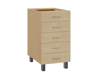 SS - 45Z52 spodní skříňka, 5-zásuvková, 870x450x600, bříza světlá