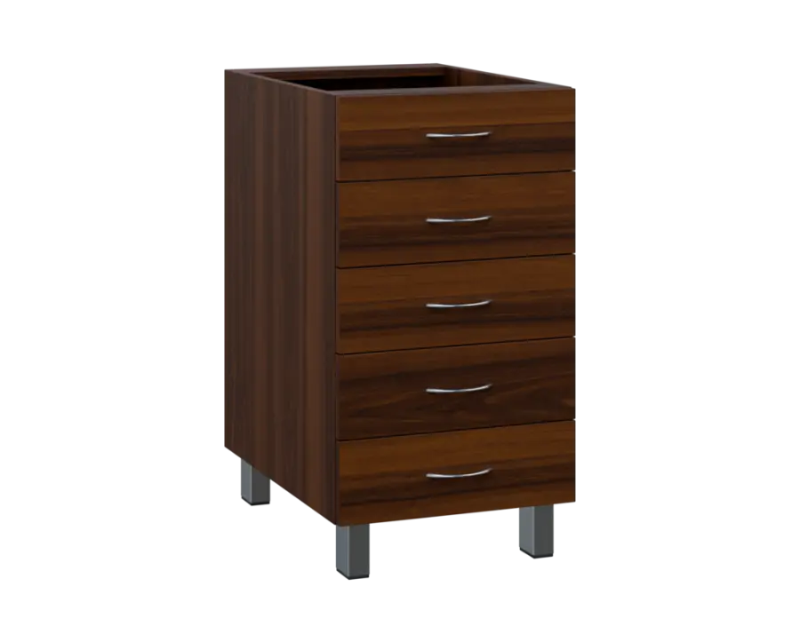 SS - 45Z52 spodní skříňka, 5-zásuvková, 870x450x600, ořech královský