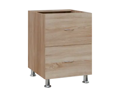 SS - 6Z22 spodní skříňka, 2-zásuvková, 870x600x600, dub bardolino