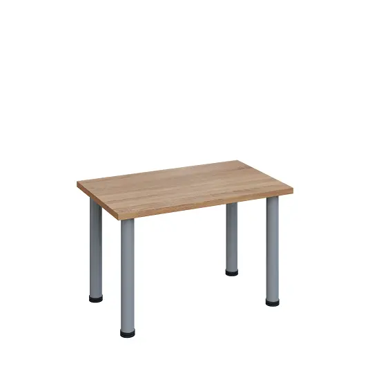 G-43 Konferenční stolek 800 x 500 mm, deska 25 mm, dub bardolino / nohy stříbrné RAL9006