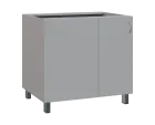 SSR - 9 spodní skříňka, rohová, 1-dveřová, levá, 870x900x600, šedá