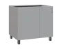 SSR - 9 spodní skříňka, rohová, 1-dveřová, levá, 870x900x600, šedá