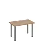 G-43 Konferenční stolek 800 x 500 mm, deska 25 mm, dub bardolino / nohy chrom