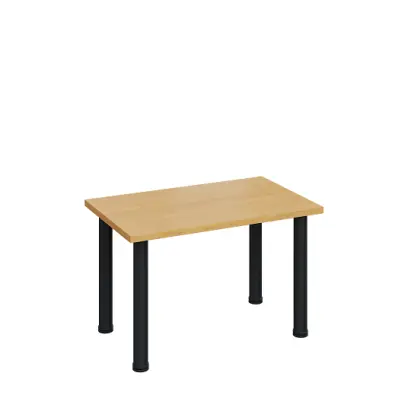 G-43 Konferenční stolek 800 x 500 mm, deska 25 mm, javor horský / nohy černé RAL9005