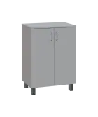 SN 2 - 6D2 kancelářská skříň, 2-dveřová, levá, 832x600x400, šedá