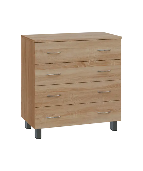 SN 2 - 84Z kancelářská skříň, 4-zásuvková, 832x800x400, dub bardolino