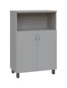 SN 3 - 8DN kancelářská skříň, 2-dveřová/nika, 1180x800x400, šedá